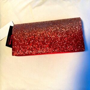 NWT Nina Evening Bag in Red with Pave Sequins